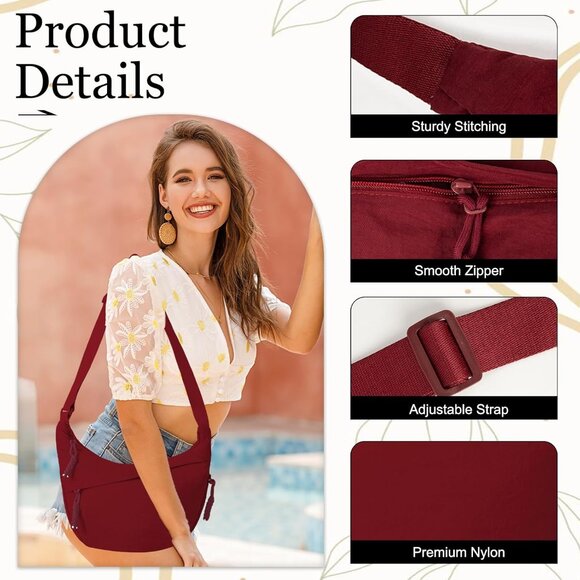 Retro-Inspired Crossbody Hobo Bag with Adjustable Strap - Stylish & Practical - Picture 4 of 8